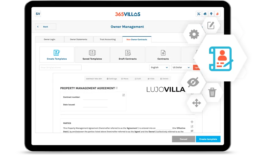 365 Villas Software Owner Contracts Feature